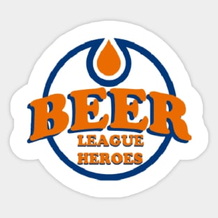 Official Beer League Heroes Shirt Sticker